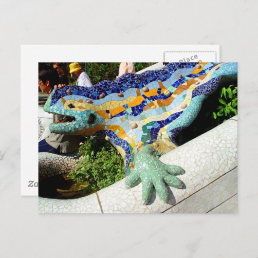 Gaudi Lizard Mosaics Briefkaart (Voorkant / Achterkant)