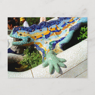 Gaudi Lizard Mosaics Briefkaart