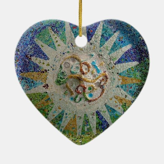 Gaudi Mosaic Keramisch Ornament (Achterkant)