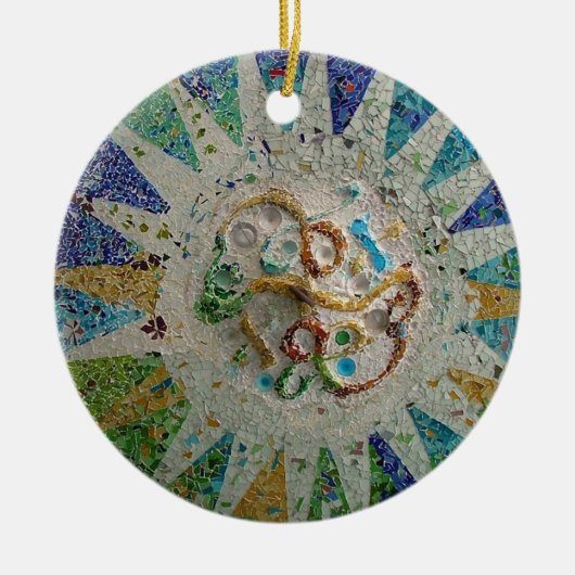 Gaudi Mosaic Keramisch Ornament (Voorkant)