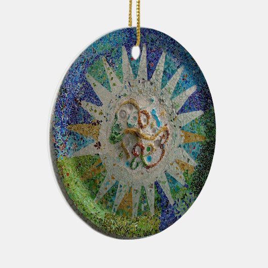 Gaudi Mosaic Keramisch Ornament (Rechts)