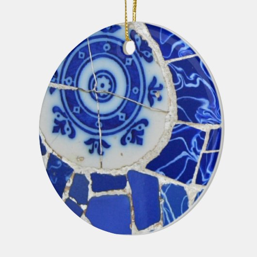 Gaudi Mosaic Kerstversier Keramisch Ornament (Links)