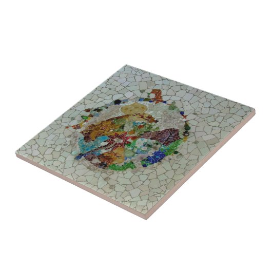 Gaudi Mosaic Tile Tegeltje (Zijkant)