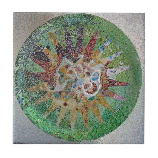 Gaudi Mosaic Tile Tegeltje (Voorkant)