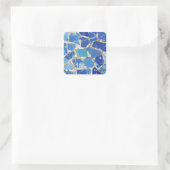 Gaudi-mozaïeken met olietoevoer vierkante sticker (Tas)