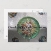 Gaudi park Guell Barcelona Briefkaart (Voorkant / Achterkant)