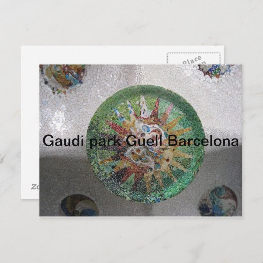 Gaudi park Guell Barcelona Briefkaart (Voorkant / Achterkant)