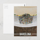 Gaudi Park Guell, Barcelona Spanje Briefkaart (Voorkant / Achterkant)