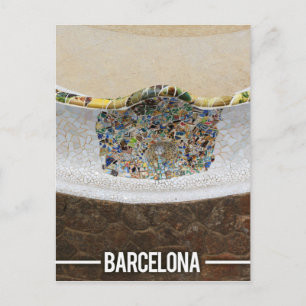 Gaudi Park Guell, Barcelona Spanje Briefkaart