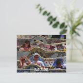 Gaudi Park Guell, Barcelona Spanje Briefkaart (Staand voorkant)