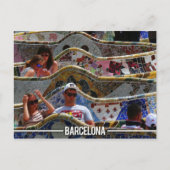 Gaudi Park Guell, Barcelona Spanje Briefkaart (Voorkant)