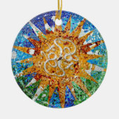 Gaudi Sunburst Mosaic Keramisch Ornament (Voorkant)