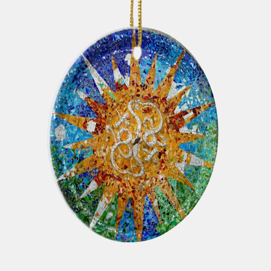 Gaudi Sunburst Mosaic Ornament (Rechts)