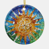 Gaudi Sunburst Mosaic Ornament (Voorkant)