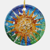 Gaudi Sunburst Mosaic Ornament (Achterkant)