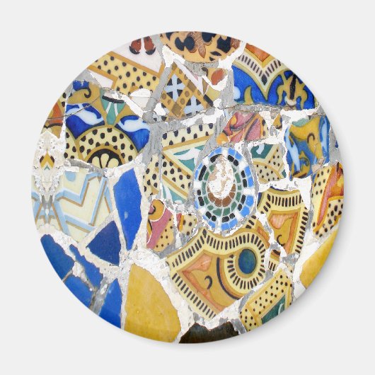 Gaudi Yellow Tegels magneet (Voorkant)