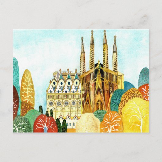 Gaudi's Barcelona. Briefkaart (Voorkant)