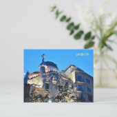 Gaudi's "Drakenhuis" in het Briefkaart van Barcelo (Staand voorkant)