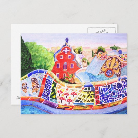 Gaudi's Park. Briefkaart (Voorkant / Achterkant)