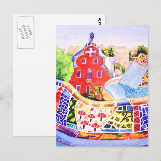 Gaudi's Park. Briefkaart (Voorkant / Achterkant)
