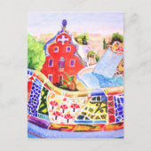 Gaudi's Park. Briefkaart (Voorkant)