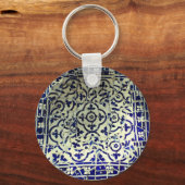 Gaudi's Park Guell Mosaic Tegels Barcelona Sleutelhanger (Voorkant)