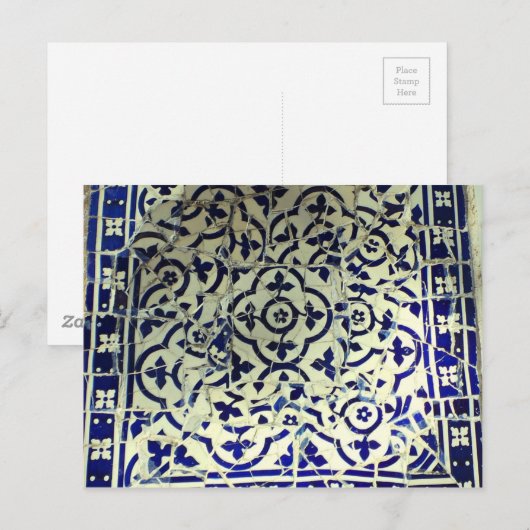 Gaudi's Park Guell Mosaic Tiles Barcelona Briefkaart (Voorkant / Achterkant)