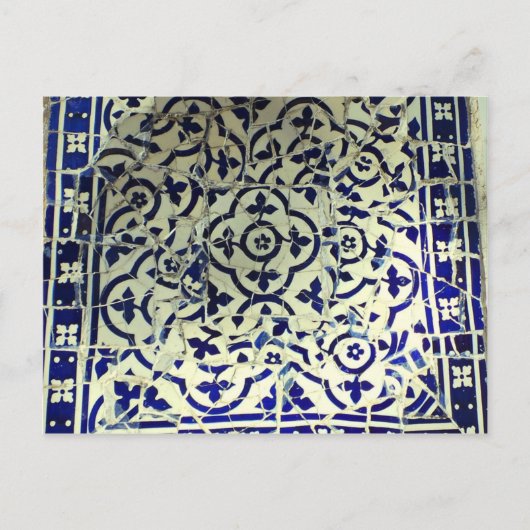 Gaudi's Park Guell Mosaic Tiles Barcelona Briefkaart (Voorkant)
