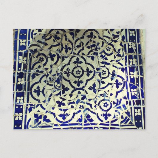 Gaudi's Park Guell Mosaic Tiles Barcelona Briefkaart (Voorkant)