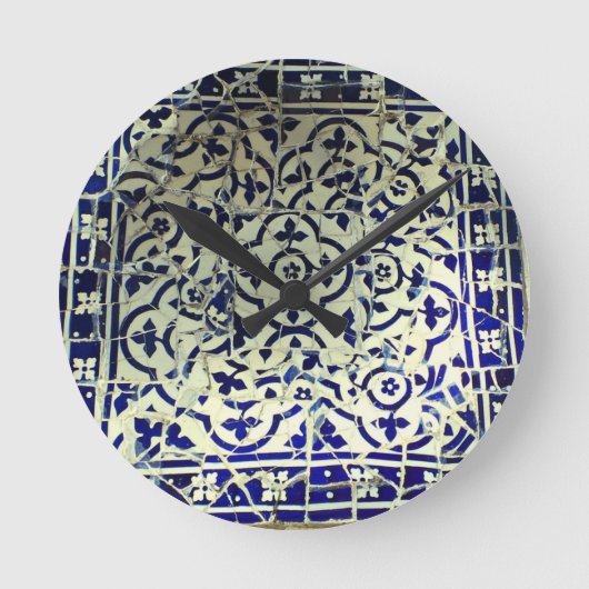 Gaudi's Park Guell Mosaic Tiles Barcelona Ronde Klok (Voorkant)