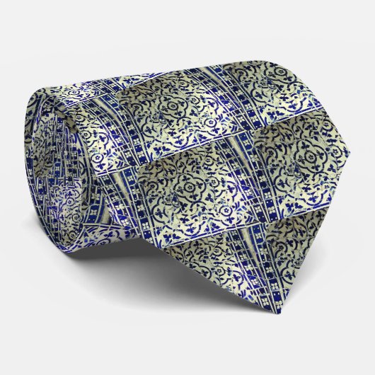 Gaudi's Park Guell Mosaic Tiles Barcelona Stropdas (Opgerold)