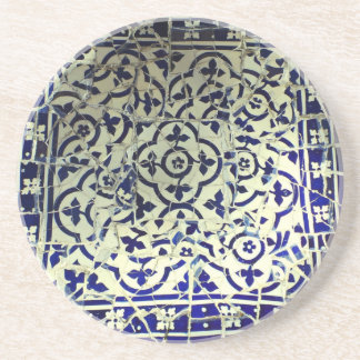 Gaudi's Park Guell Mosaic Tiles Barcelona Zandsteen Onderzetter