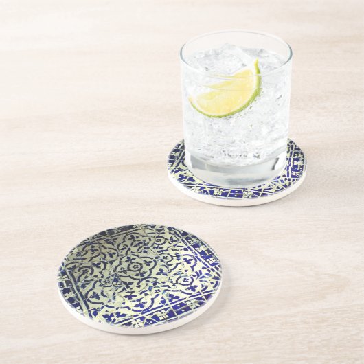 Gaudi's Park Guell Mosaic Tiles Barcelona Zandsteen Onderzetter (Zijkant)