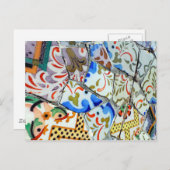 Gaudi's Park Guell Mosaic Tiles Briefkaart (Voorkant / Achterkant)