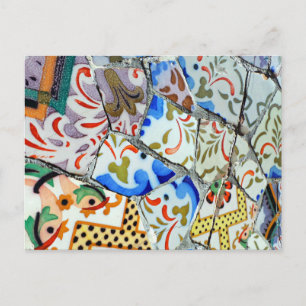 Gaudi's Park Guell Mosaic Tiles Briefkaart