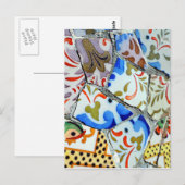 Gaudi's Park Guell Mosaic Tiles Briefkaart (Voorkant / Achterkant)