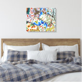 Gaudi's Park Guell Mosaic Tiles Canvas Afdruk (Insitu (Slaapkamer))
