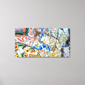 Gaudi's Park Guell Mosaic Tiles Canvas Afdruk (Voorkant)