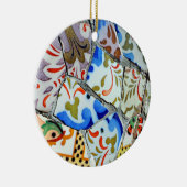 Gaudi's Park Guell Mosaic Tiles Ceramic Ornament (Rechts)
