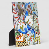 Gaudi's Park Guell Mosaic Tiles Fotoplaat (Zijkant)