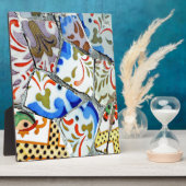 Gaudi's Park Guell Mosaic Tiles Fotoplaat (Zijkant)