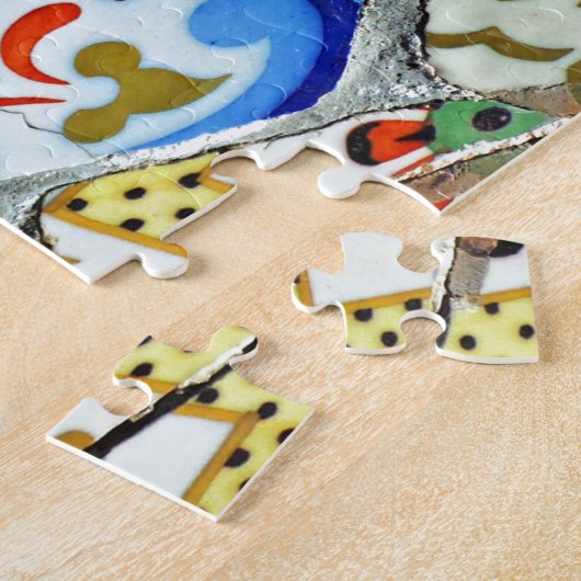 Gaudi's Park Guell Mosaic Tiles Legpuzzel (Zijkant)