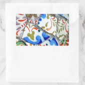 Gaudi's Park Guell Mosaic Tiles Rechthoekige Sticker (Tas)