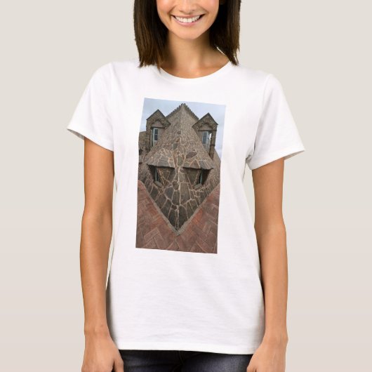 Gaudi's Torre Bellesguard draak T-shirt (Voorkant)