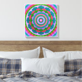 Gaudy flower Mandala Canvas Afdruk (Insitu (Slaapkamer))