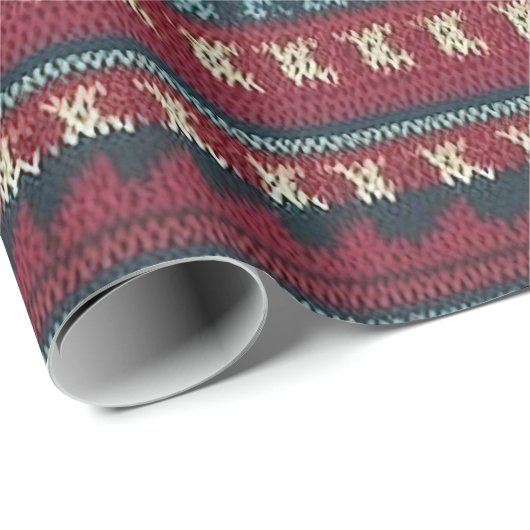 Gaudy Ugly Christmas Sweater Design Cadeaupapier (Rol Hoek)