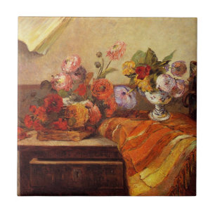 Gaugin - Pots en Bouquets leven nog steeds Tegeltje