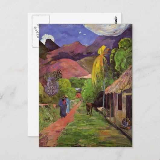 Gaugin - Weg in Tahiti Briefkaart (Voorkant / Achterkant)