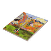 Gauguin - A Breton Landscape-David's Mill-1894 Tegeltje (Zijkant)