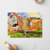Gauguin - A Breton Landscape-David's Mill, Notitiekaartje (Voorkant / Achterkant in situ)